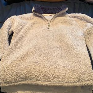 light blue quarter zip